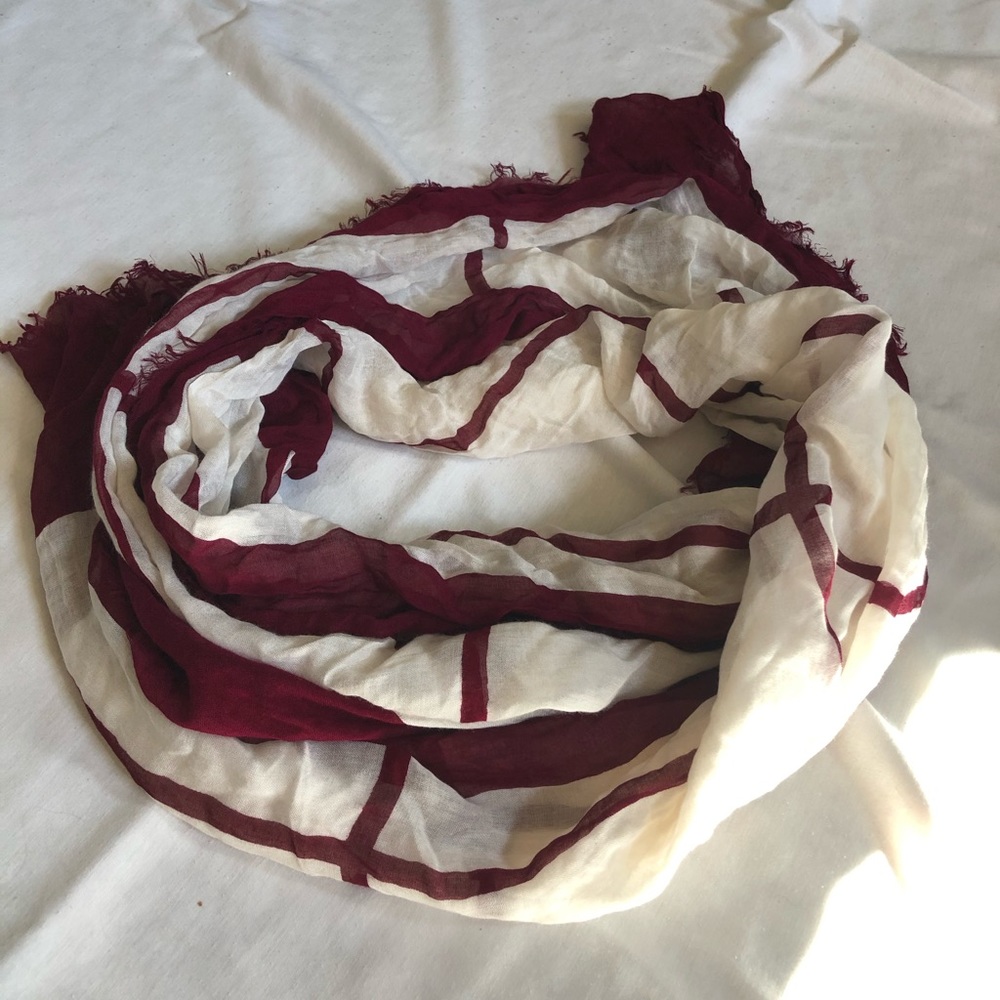 Maroon & White Scarf